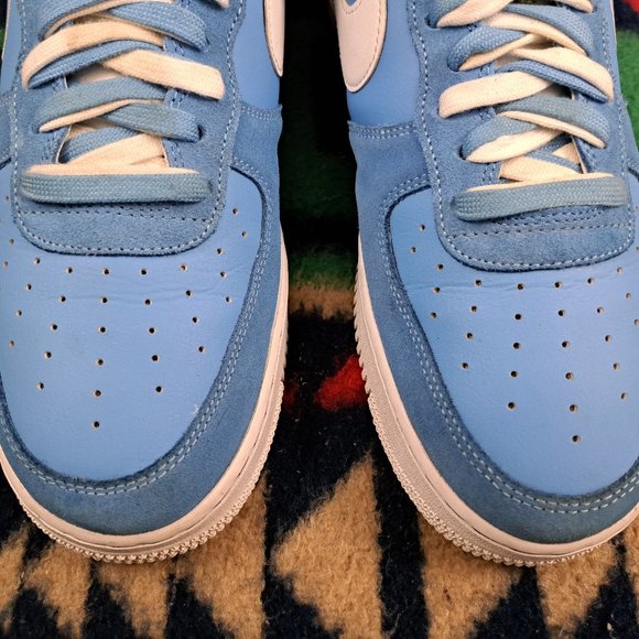 %Nike Air Force 1 ‘07 LV8 University Blue White Mens 12  A 23 - Picture 11 of 16